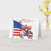 Bulldog - Onafhankelijkheidsdag Kaart (Gele Bloem)