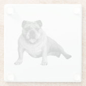 Bulldog Ontspanning Moment Glazen Onderzetter (Achterkant)
