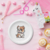 Bulldog ontwerp voor de Bold, Brave, and Beautiful Papieren Bordje (Feest)