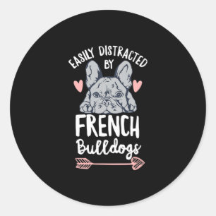 Bulldog ontwerp voor een Franse eigenaar Ronde Sticker