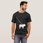 Bulldog op een Leash Dog Mam Pet Cute Puppy T-shirt (Voorkant volledig)