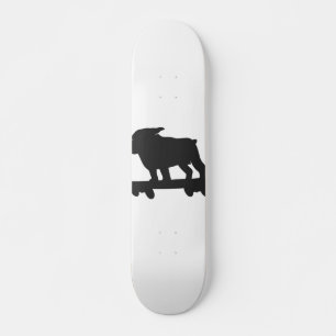 Bulldog op een skateboard - Kies achtergrondkleur