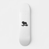 Bulldog op een skateboard - Kies achtergrondkleur (Voorkant)