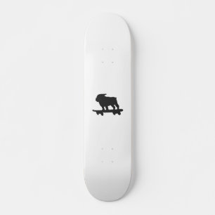 Bulldog op een skateboard - Kies achtergrondkleur