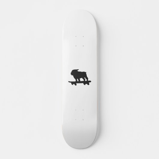 Bulldog op een skateboard - Kies achtergrondkleur (Voorkant)