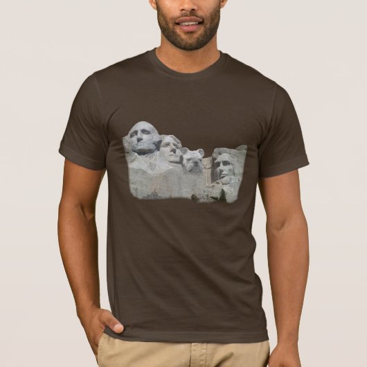Bulldog op Mount Rushmore T-shirt (Voorkant)