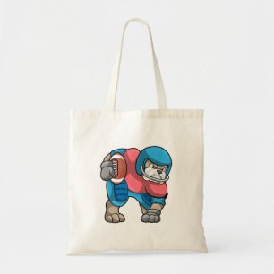 Bulldog op Sports met Football & Helmet Tote Bag