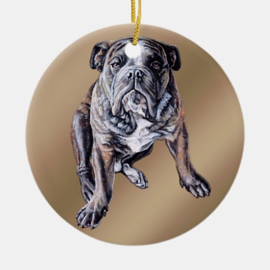 Bulldog Ornament Specialized English Bulldog Gift (Voorkant)