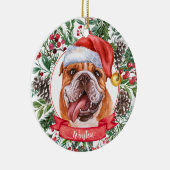 Bulldog - Ornament voor kerstkeramische producten (Rechts)