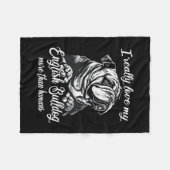Bulldog outfit liefde mijn engels bulldog fleece deken (Voorkant (Horizontaal))