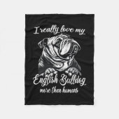 Bulldog outfit liefde mijn engels bulldog fleece deken (Voorkant)