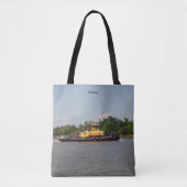 Bulldog over de hele canvas tas (Voorkant)