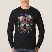 Bulldog Paashaas Bunny Ears Dog Funny Easter Eggs  T-shirt (Voorkant)