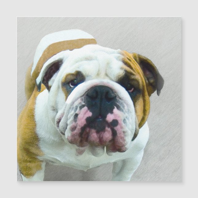 Bulldog Painting - Cute Original Dog Art (Voorkant)