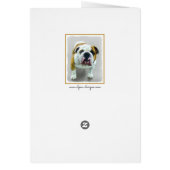 Bulldog Painting - Cute Original Dog Art (Achterkant)