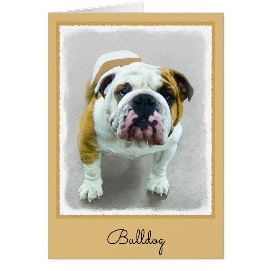 Bulldog Painting - Cute Original Dog Art (Voorkant)
