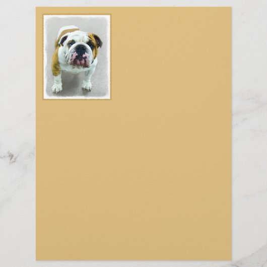 Bulldog Painting - Cute Original Dog Art (Voorkant)