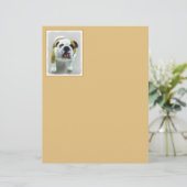 Bulldog Painting - Cute Original Dog Art (Staand voorkant)