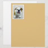 Bulldog Painting - Cute Original Dog Art (Voorkant / Achterkant)