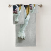Bulldog Painting - Cute Original Dog Art Bad Handdoek (Insitu)