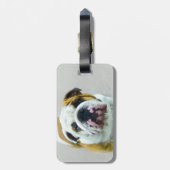 Bulldog Painting - Cute Original Dog Art Bagagelabel (Achterkant verticaal)