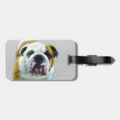 Bulldog Painting - Cute Original Dog Art Bagagelabel (Achterkant horizontaal)