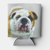 Bulldog Painting - Cute Original Dog Art Blikjeskoeler (Voorkant)