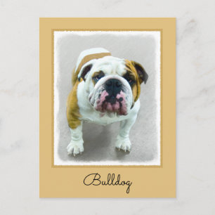 Bulldog Painting - Cute Original Dog Art Briefkaart