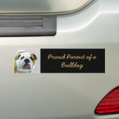 Bulldog Painting - Cute Original Dog Art Bumpersticker (Op auto)