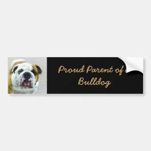 Bulldog Painting - Cute Original Dog Art Bumpersticker