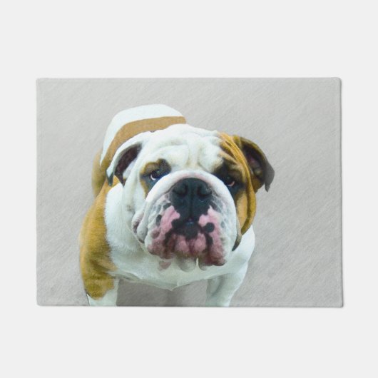 Bulldog Painting - Cute Original Dog Art Deurmat (Voorkant)