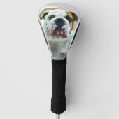 Bulldog Painting - Cute Original Dog Art Golfheadcover (Voorkant)