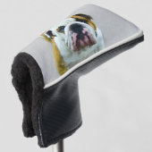 Bulldog Painting - Cute Original Dog Art Golfheadcover (3/4 voorkant)
