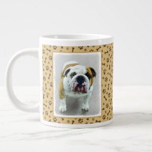 Bulldog Painting - Cute Original Dog Art Grote Koffiekop