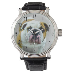 Bulldog Painting - Cute Original Dog Art Horloge
