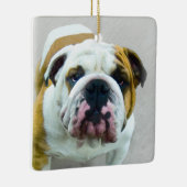 Bulldog Painting - Cute Original Dog Art Keramisch Ornament (Rechts)