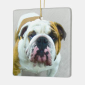 Bulldog Painting - Cute Original Dog Art Keramisch Ornament (Links)