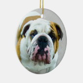 Bulldog Painting - Cute Original Dog Art Keramisch Ornament (Rechts)