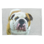 Bulldog Painting - Cute Original Dog Art Kussensloop (Voorkant)