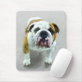 Bulldog Painting - Cute Original Dog Art Muismat (Met muis)