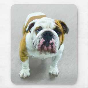 Bulldog Painting - Cute Original Dog Art Muismat