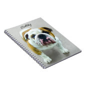 Bulldog Painting - Cute Original Dog Art Notitieboek (Rechterzijde)