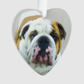Bulldog Painting - Cute Original Dog Art Ornament (voorkant)