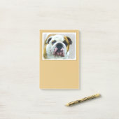 Bulldog Painting - Cute Original Dog Art Post-it® Notes (Op bureau)
