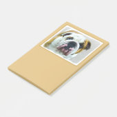 Bulldog Painting - Cute Original Dog Art Post-it® Notes (Schuin)