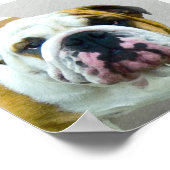 Bulldog Painting - Cute Original Dog Art Poster (Hoek)