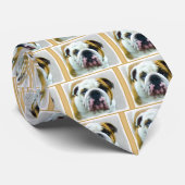Bulldog Painting - Cute Original Dog Art Stropdas (Opgerold)