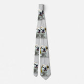 Bulldog Painting - Cute Original Dog Art Stropdas (Achterkant)