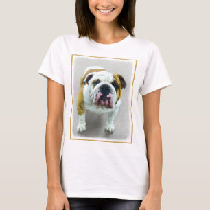 Bulldog Painting - Cute Original Dog Art T-shirt