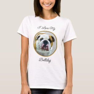 Bulldog Painting - Cute Original Dog Art T-shirt